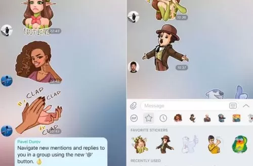电报 Telegram 回复、贴纸和邀请功能的全面升级